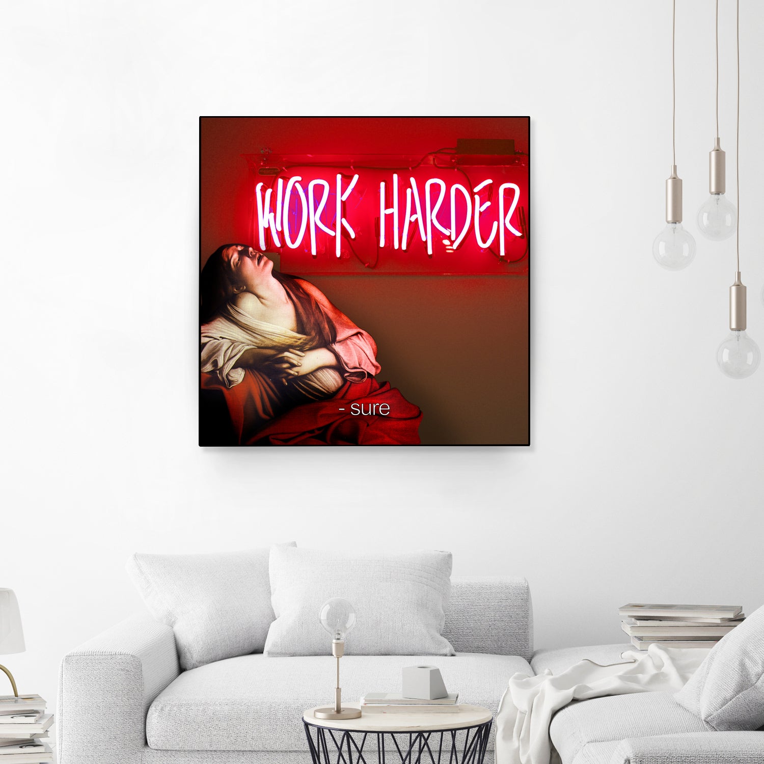 Work Harder by Mehmet Geren on GIANT ART - red photo manipulation