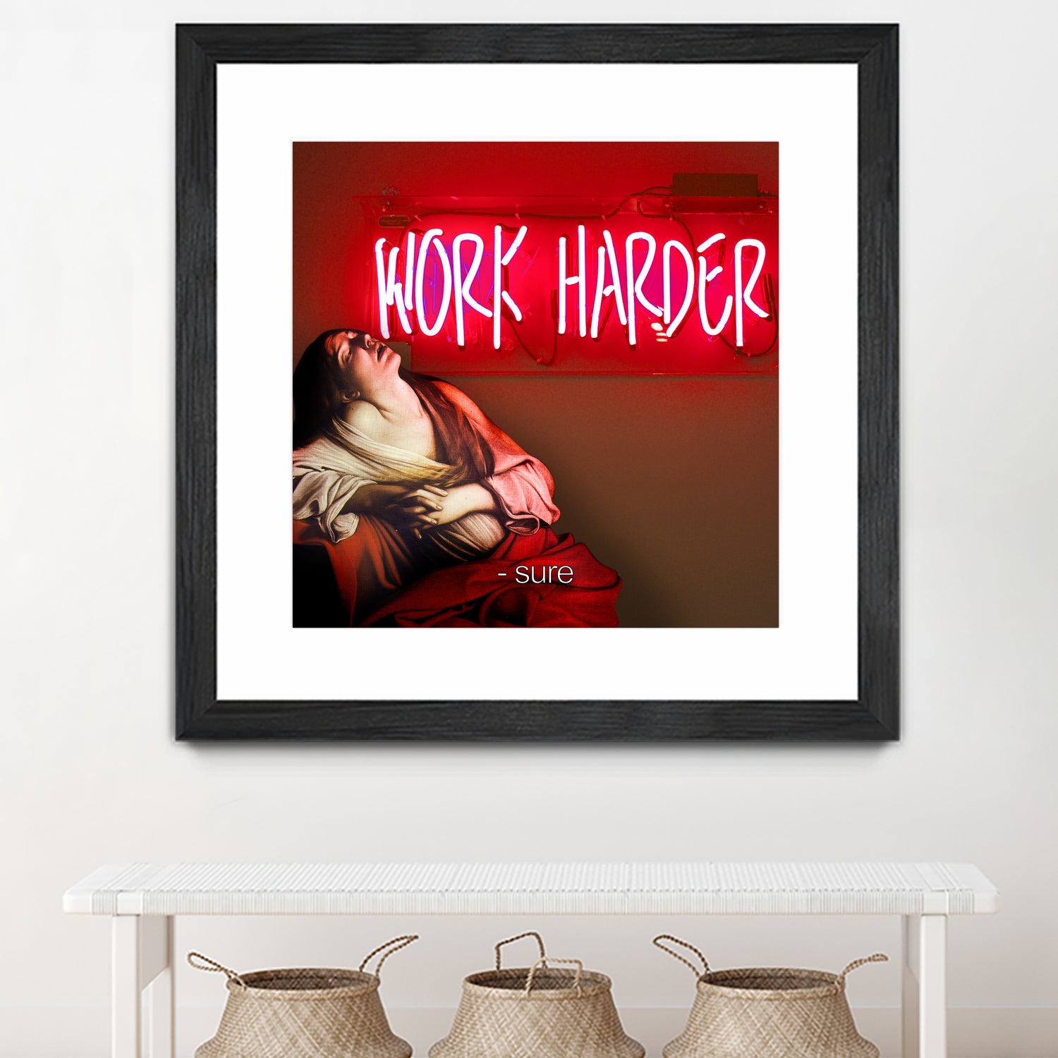 Work Harder by Mehmet Geren on GIANT ART - red photo manipulation