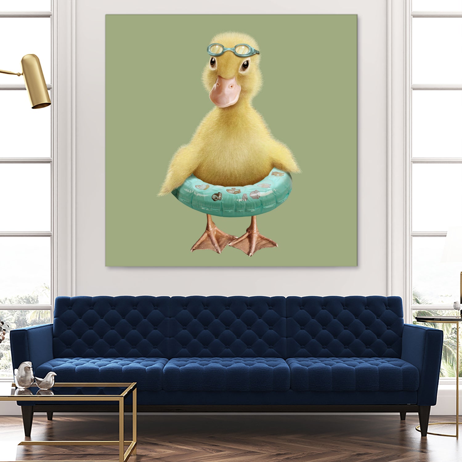 DUCK by JUMALI KATANI on GIANT ART - green digital painting