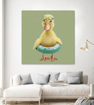 DUCK by JUMALI KATANI on GIANT ART - green digital painting