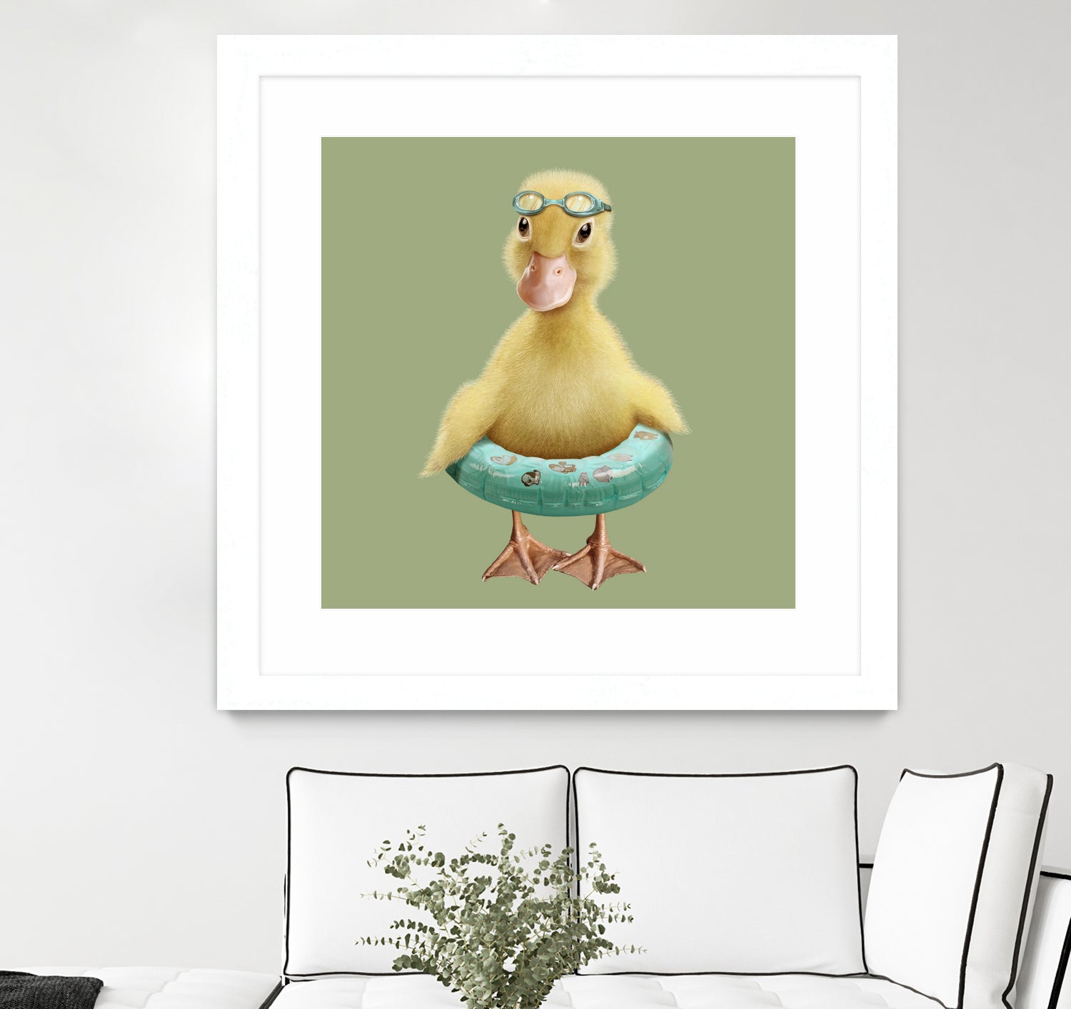 DUCK by JUMALI KATANI on GIANT ART - green digital painting