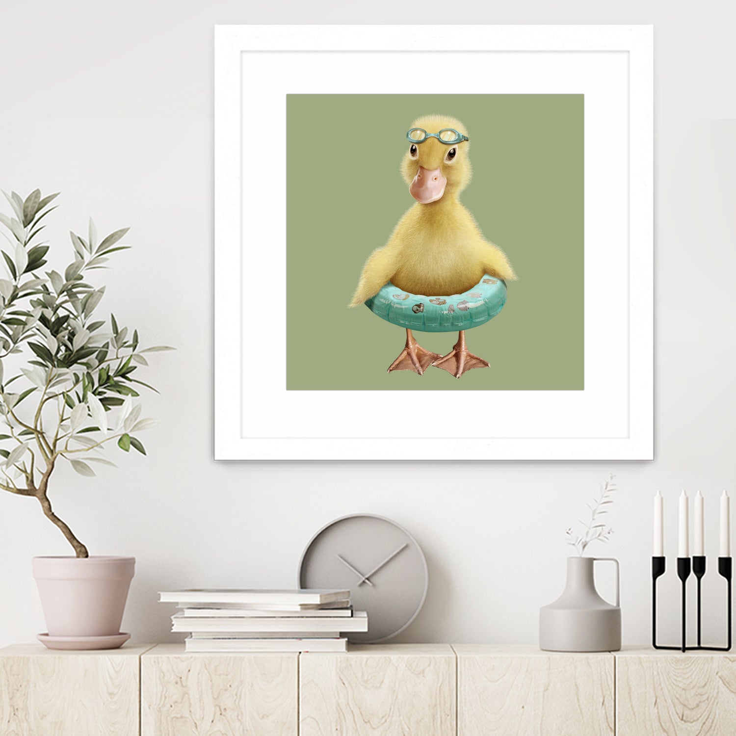 DUCK by JUMALI KATANI on GIANT ART - green digital painting