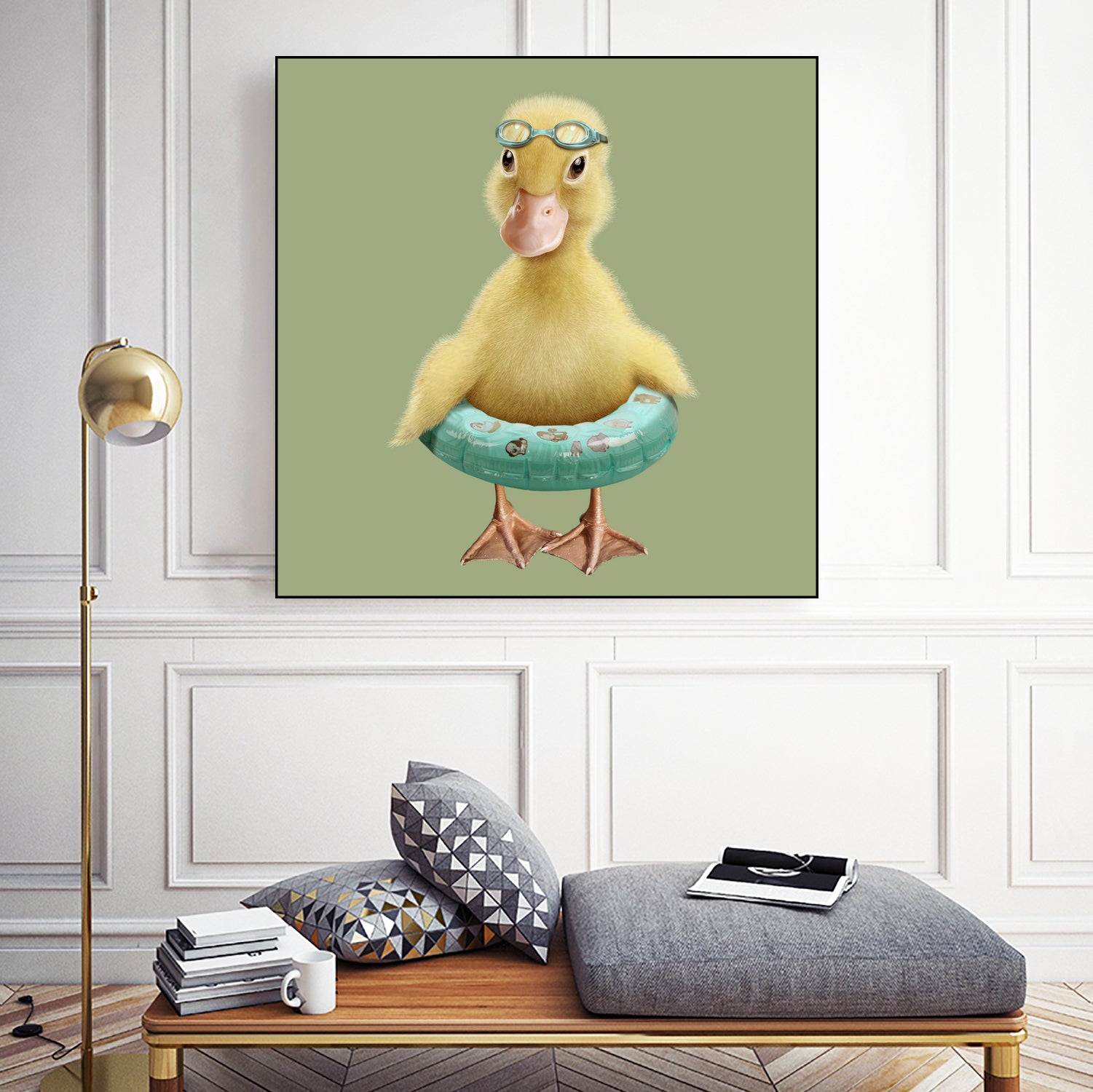 DUCK by JUMALI KATANI on GIANT ART - green digital painting