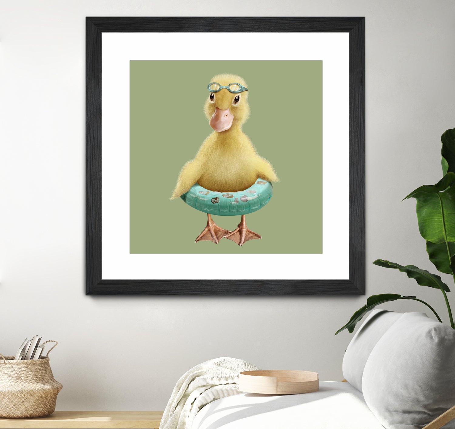 DUCK by JUMALI KATANI on GIANT ART - green digital painting