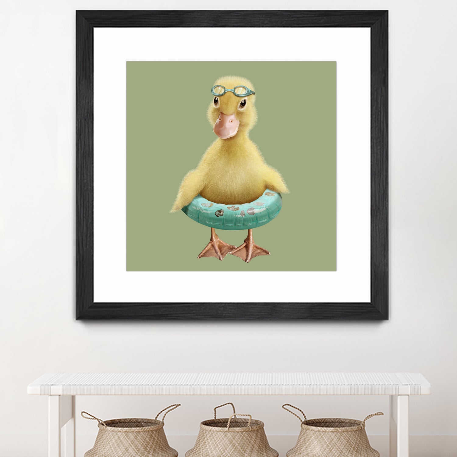 DUCK by JUMALI KATANI on GIANT ART - green digital painting