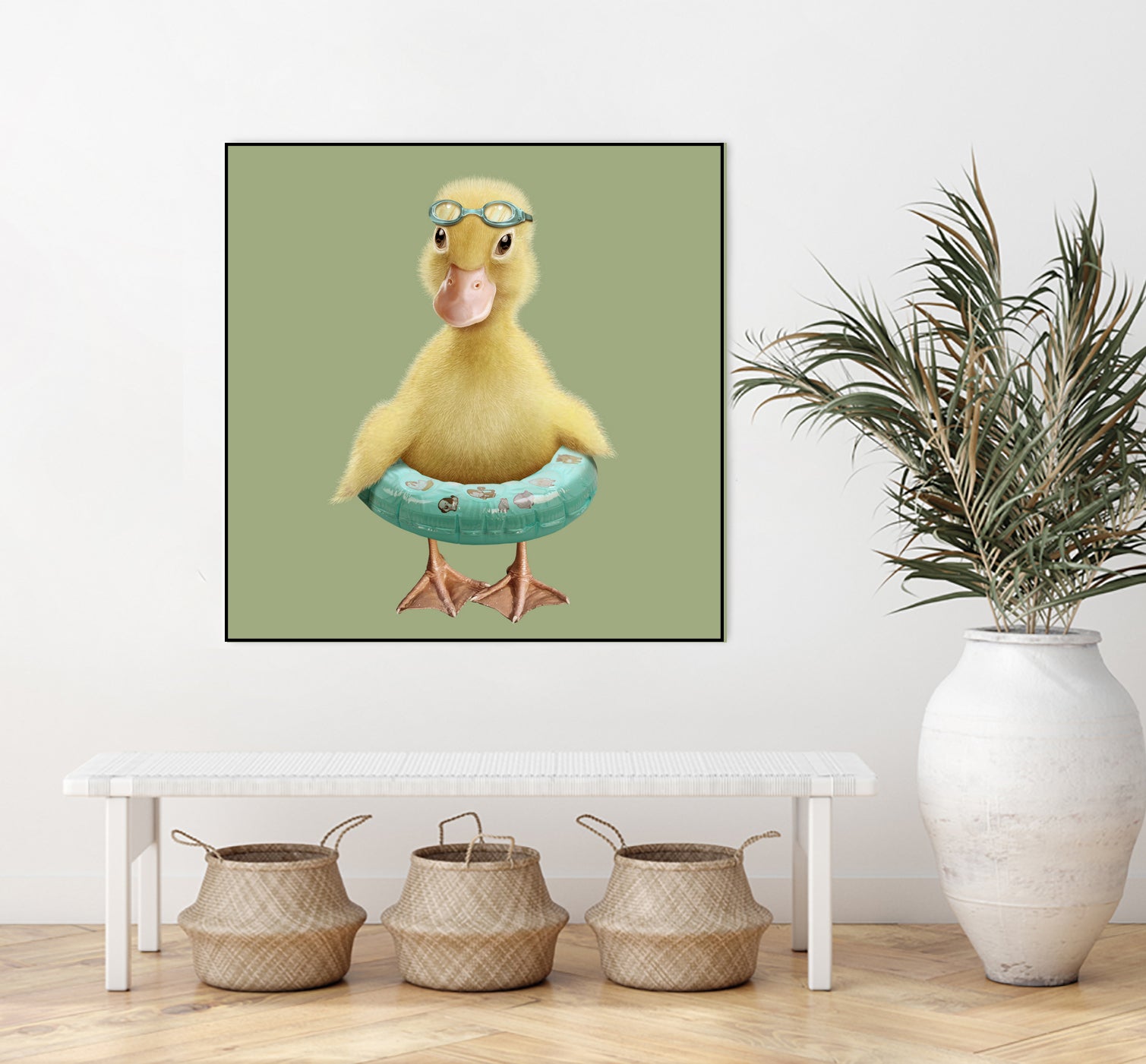 DUCK by JUMALI KATANI on GIANT ART - green digital painting