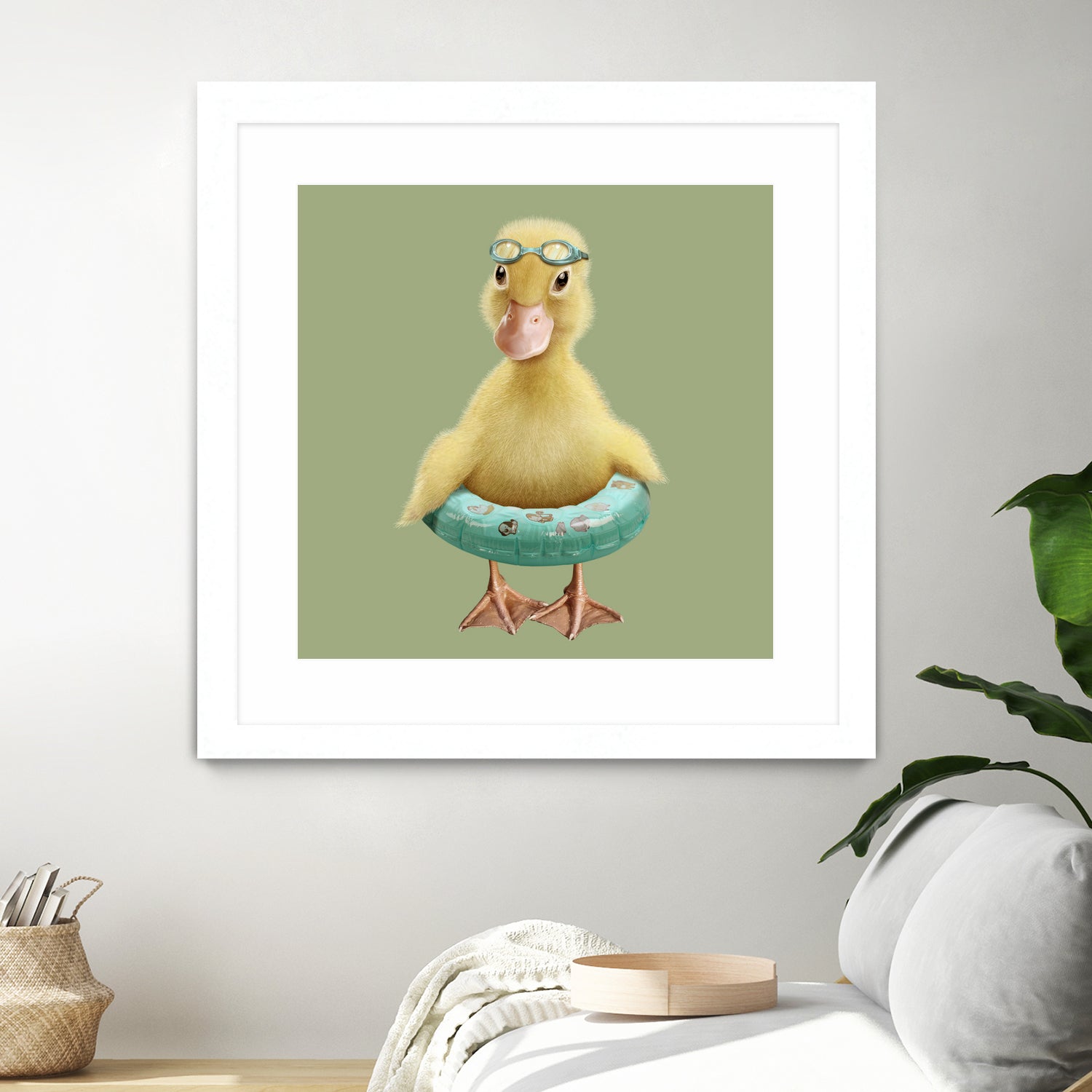 DUCK by JUMALI KATANI on GIANT ART - green digital painting