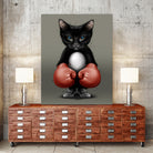 CAT BOXER 2017 by JUMALI KATANI on GIANT ART - black digital painting