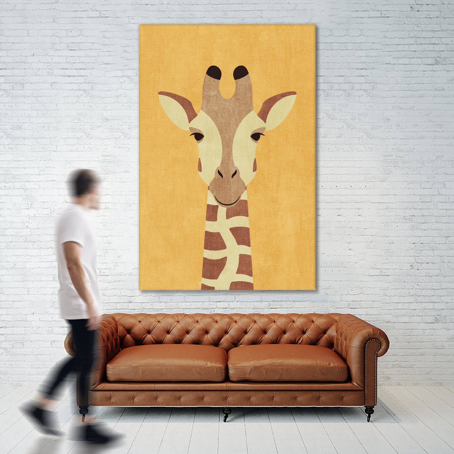 FAUNA / Giraffe by Daniel Coulmann on GIANT ART - yellow digital painting