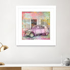 2CV Retro Car by Andrea Haase on GIANT ART - pink photo illustration