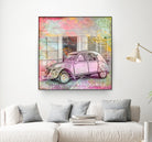 2CV Retro Car by Andrea Haase on GIANT ART - pink photo illustration