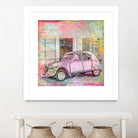 2CV Retro Car by Andrea Haase on GIANT ART - pink photo illustration