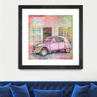 2CV Retro Car by Andrea Haase on GIANT ART - pink photo illustration