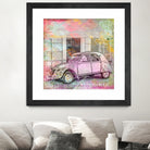 2CV Retro Car by Andrea Haase on GIANT ART - pink photo illustration