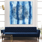 Puffer Fish Shibori by Thomas Fernez on GIANT ART - blue digital drawing