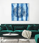 Puffer Fish Shibori by Thomas Fernez on GIANT ART - blue digital drawing