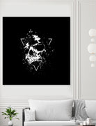 Skull X (bw) by Solti Balázs on GIANT ART - black digital painting