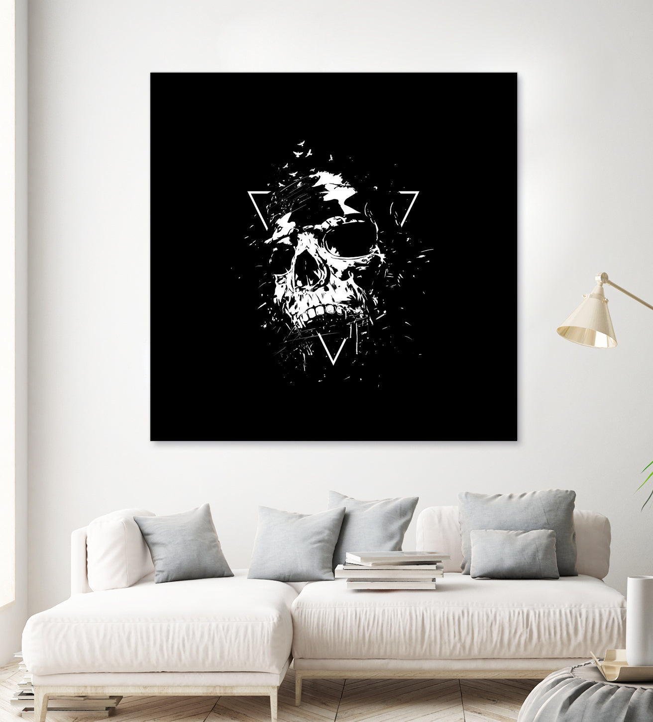 Skull X (bw) by Solti Balázs on GIANT ART - black digital painting