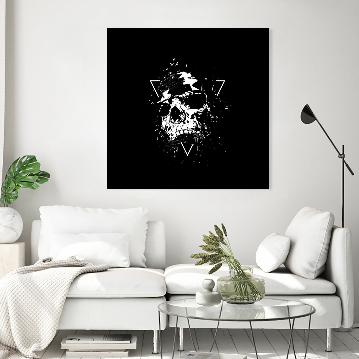 Skull X (bw) by Solti Balázs on GIANT ART - black digital painting