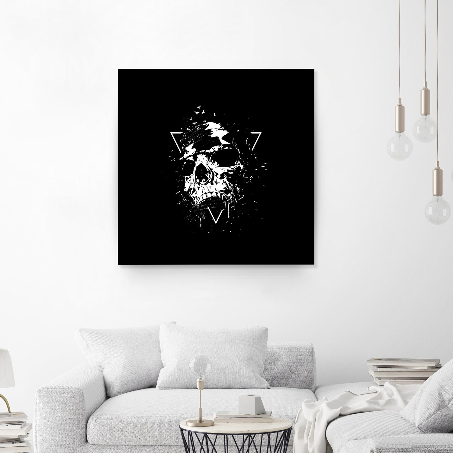 Skull X (bw) by Solti Balázs on GIANT ART - black digital painting