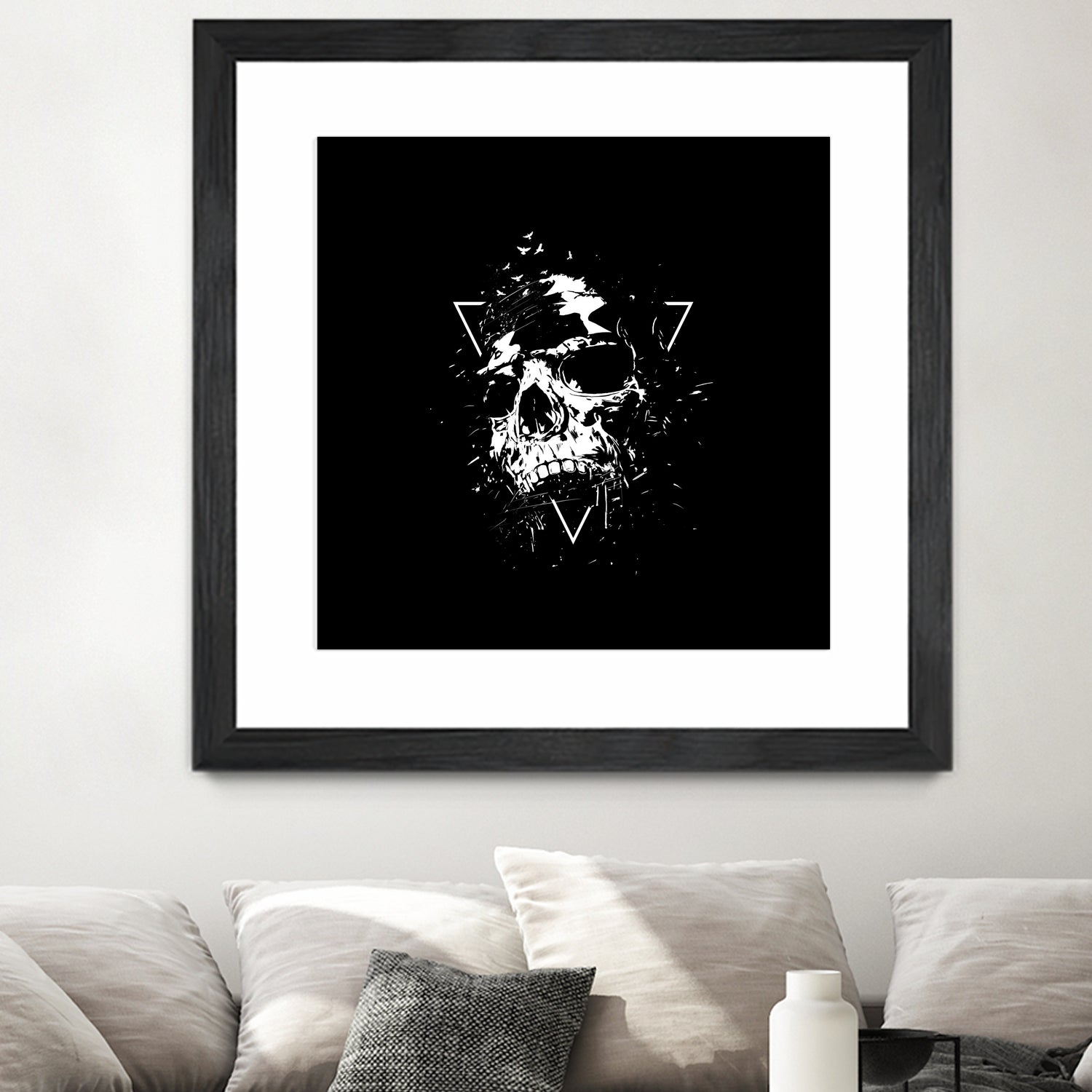 Skull X (bw) by Solti Balázs on GIANT ART - black digital painting