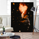 Heart On Fire by GEN Z by Rigaud Mickaël on GIANT ART - orange photo illustration