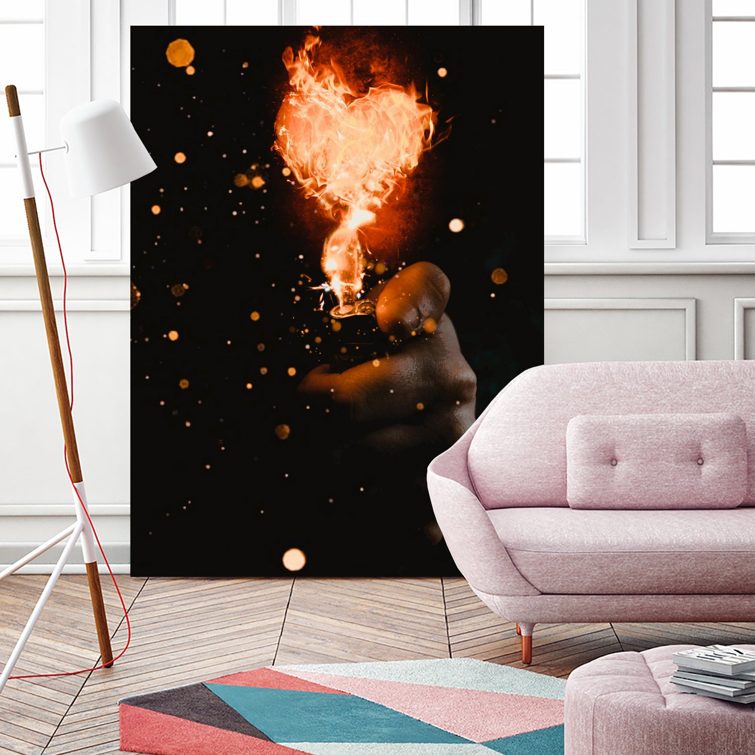 Heart On Fire by GEN Z by Rigaud Mickaël on GIANT ART - orange photo illustration