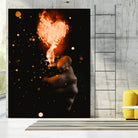 Heart On Fire by GEN Z by Rigaud Mickaël on GIANT ART - orange photo illustration