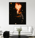 Heart On Fire by GEN Z by Rigaud Mickaël on GIANT ART - orange photo illustration