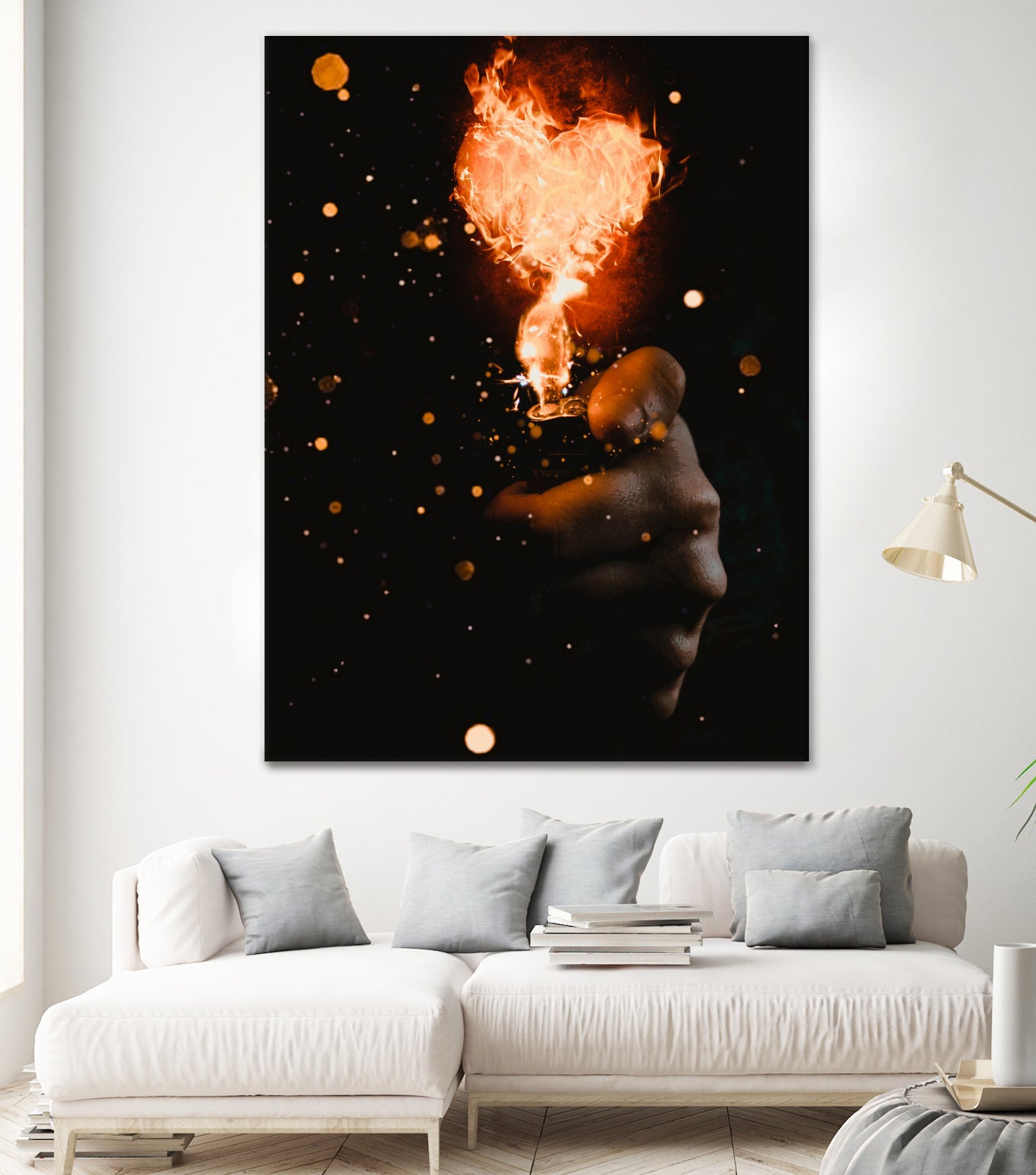 Heart On Fire by GEN Z by Rigaud Mickaël on GIANT ART - orange photo illustration