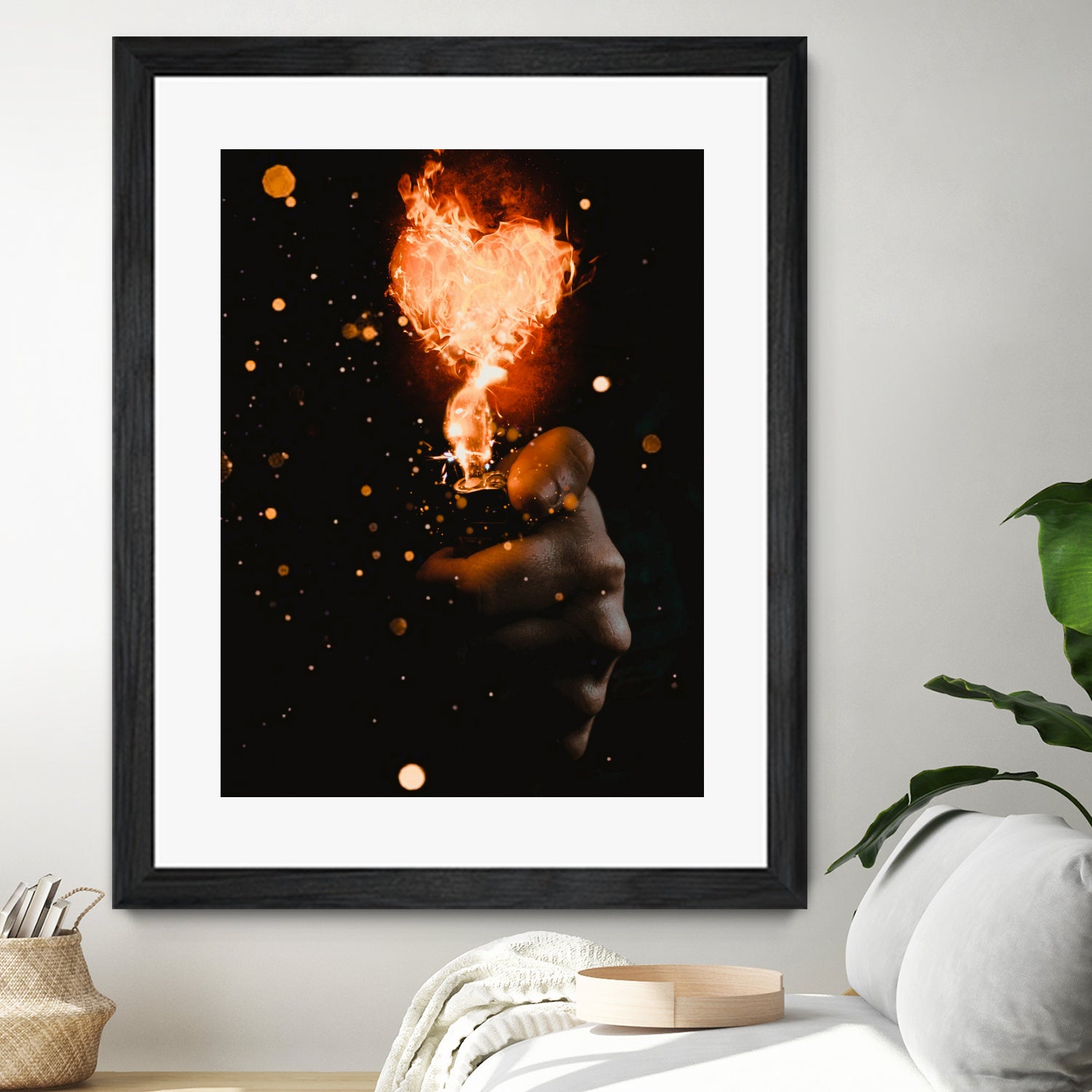 Heart On Fire by GEN Z by Rigaud Mickaël on GIANT ART - orange photo illustration