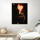 Heart On Fire by GEN Z by Rigaud Mickaël on GIANT ART - orange photo illustration