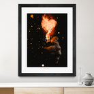 Heart On Fire by GEN Z by Rigaud Mickaël on GIANT ART - orange photo illustration