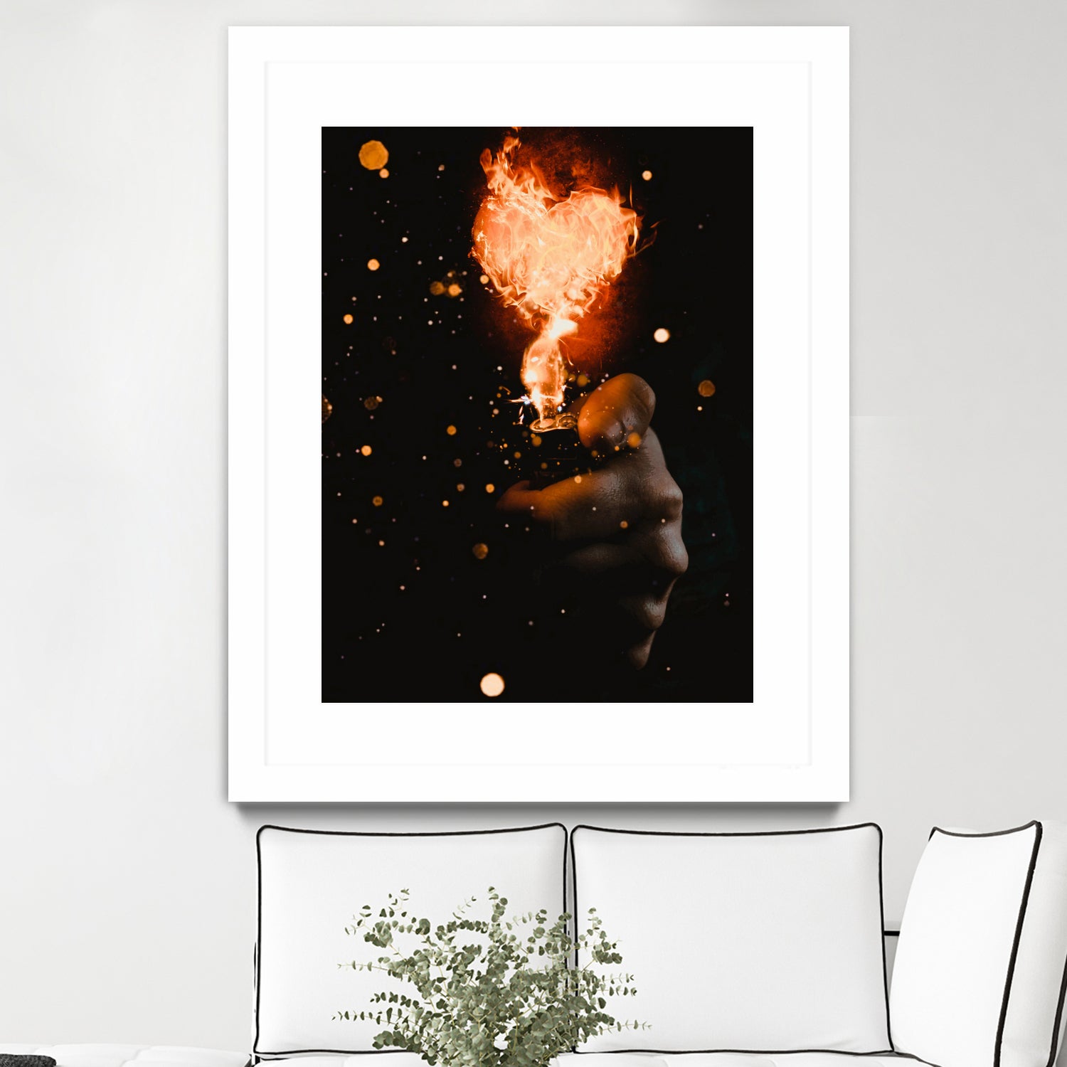 Heart On Fire by GEN Z by Rigaud Mickaël on GIANT ART - orange photo illustration