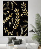 Gold Leaves Pattern #1 #drawing #decor #art by Anita & Bella Jantz on GIANT ART - brown digital drawing