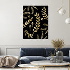 Gold Leaves Pattern #1 #drawing #decor #art by Anita & Bella Jantz on GIANT ART - brown digital drawing