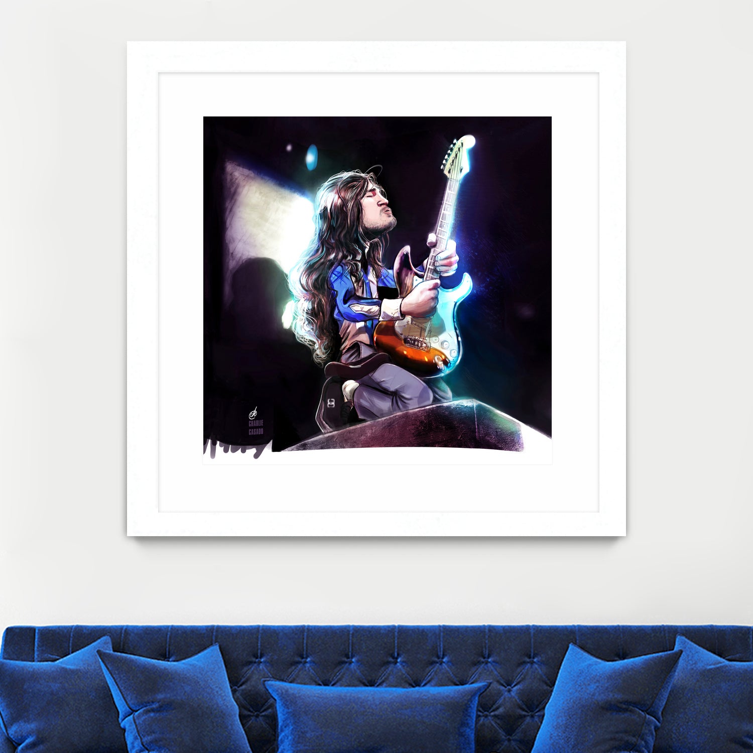 Frusciante Slane Castle by Charlie Casado on GIANT ART - black digital drawing