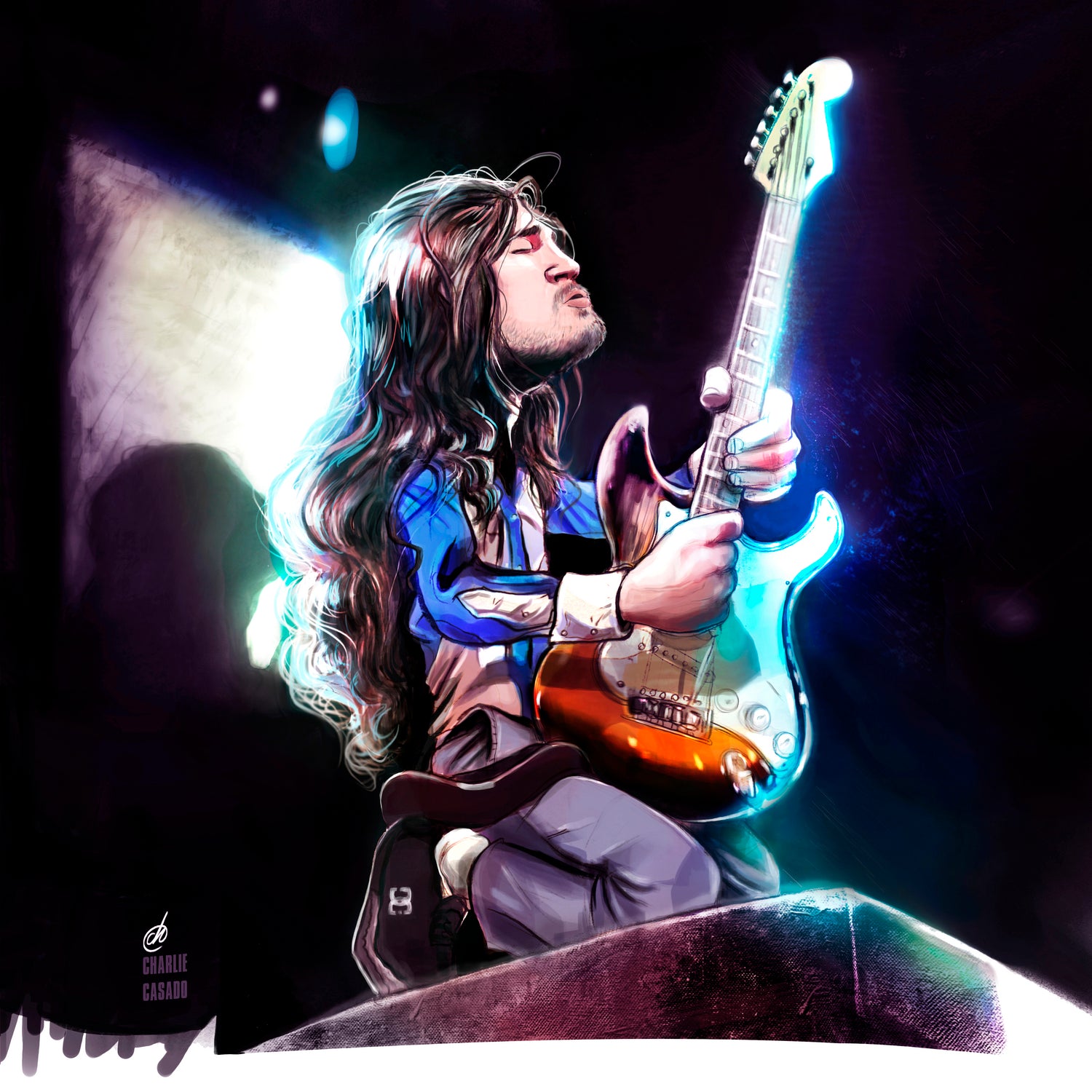 Frusciante Slane Castle by Charlie Casado on GIANT ART - black digital drawing