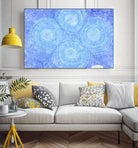 Blue ripples, four loci by Victor Fitzsimons on GIANT ART - blue mixed media