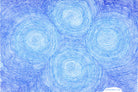 Blue ripples, four loci by Victor Fitzsimons on GIANT ART - blue mixed media