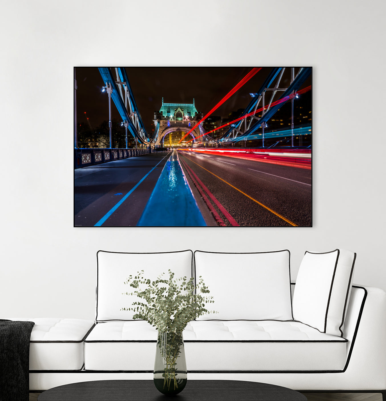 Lighttrails Tower Bridge by Reziebelle Martin on GIANT ART - red photo illustration