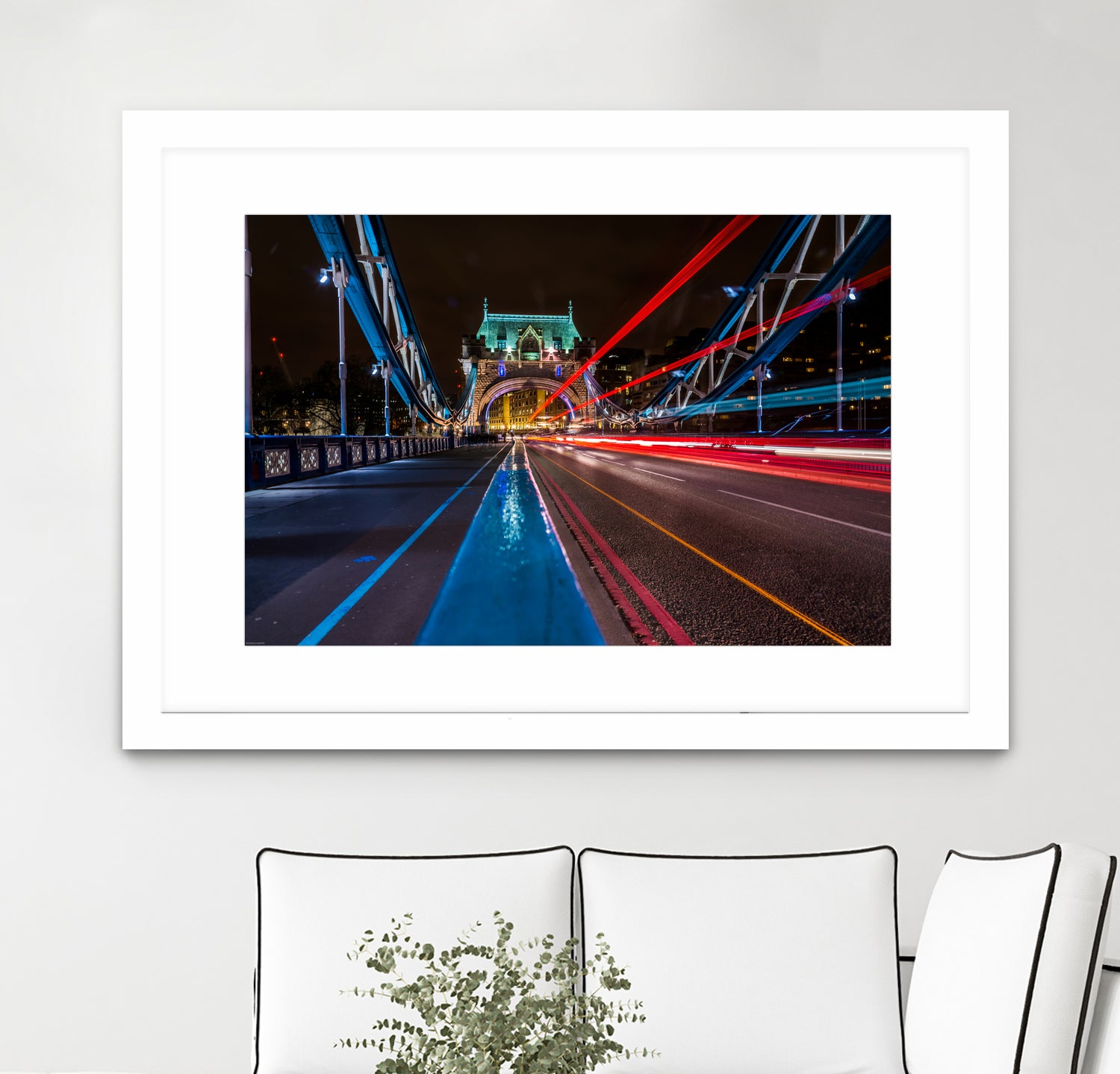 Lighttrails Tower Bridge by Reziebelle Martin on GIANT ART - red photo illustration