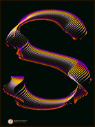 S - RADIANT GENETYPO #094 v01 by Toni Mitjanit on GIANT ART - black typography