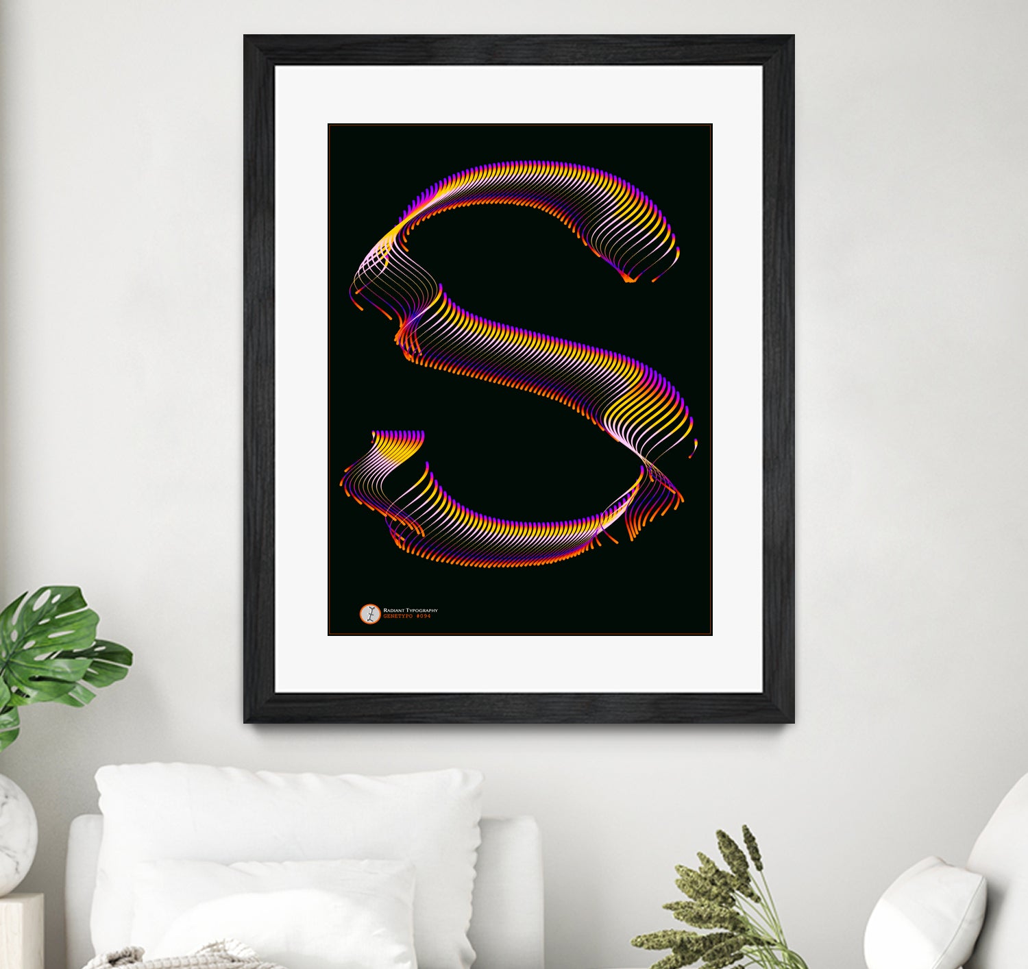 S - RADIANT GENETYPO #094 v01 by Toni Mitjanit on GIANT ART - black typography