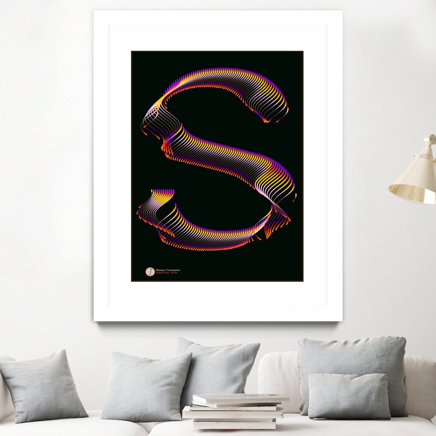 S - RADIANT GENETYPO #094 v01 by Toni Mitjanit on GIANT ART - black typography