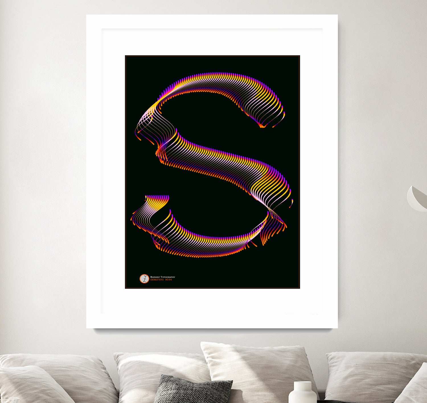 S - RADIANT GENETYPO #094 v01 by Toni Mitjanit on GIANT ART - black typography