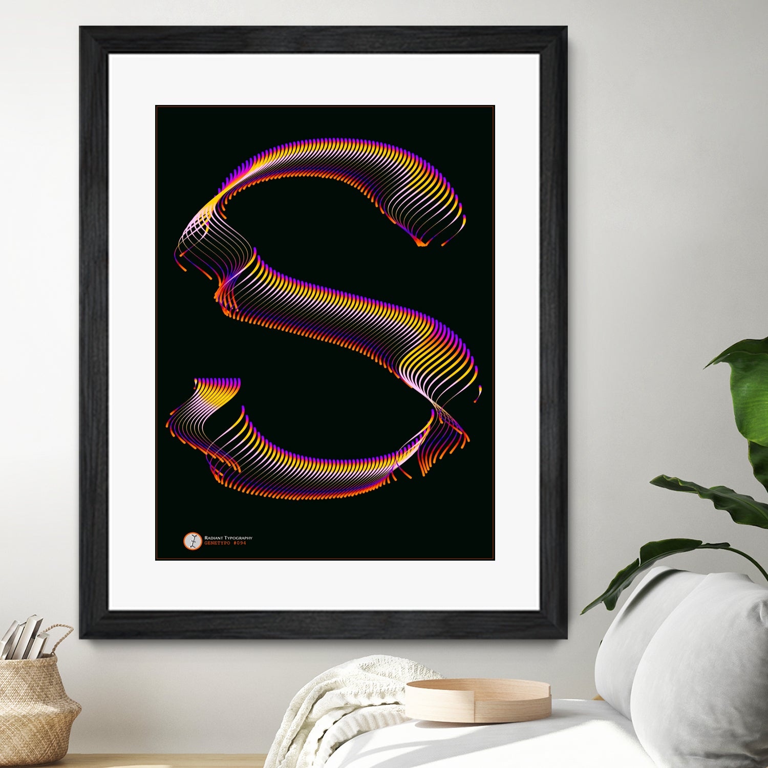 S - RADIANT GENETYPO #094 v01 by Toni Mitjanit on GIANT ART - black typography