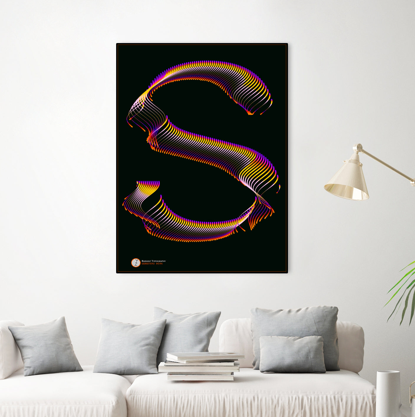 S - RADIANT GENETYPO #094 v01 by Toni Mitjanit on GIANT ART - black typography