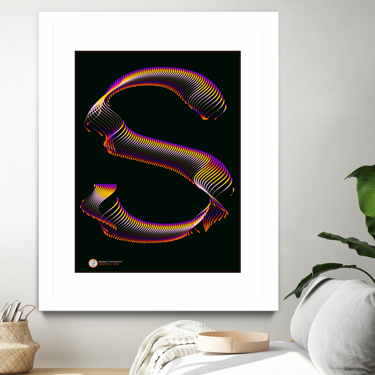 S - RADIANT GENETYPO #094 v01 by Toni Mitjanit on GIANT ART - black typography