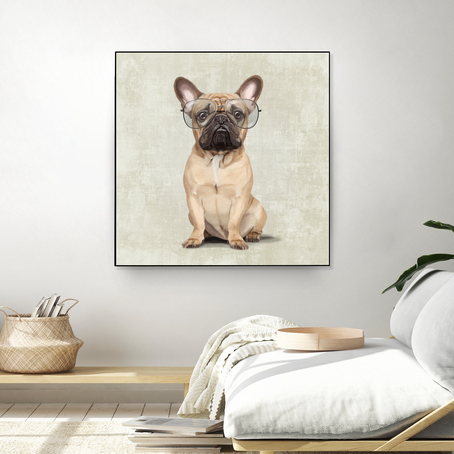 Mr French Bulldog by Roberta Jean Pharelli on GIANT ART - white digital painting